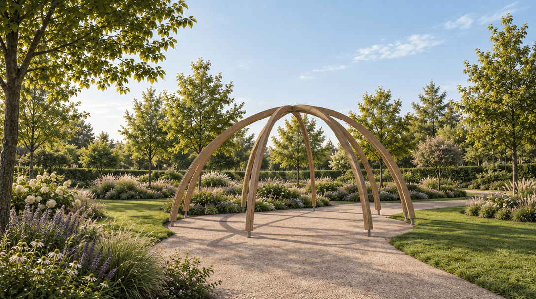 Yard design in Eco Natural Garden style — photo by GenRoom AI