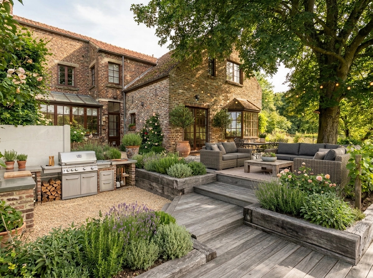 Provence Garden Yard design — yard photo by GenRoom AI