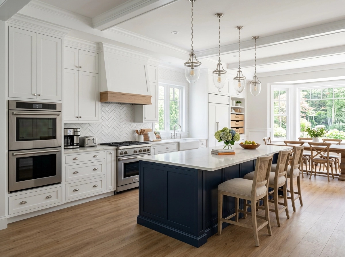Interior design in Coastal / Hamptons style — Kitchen by GenRoom AI