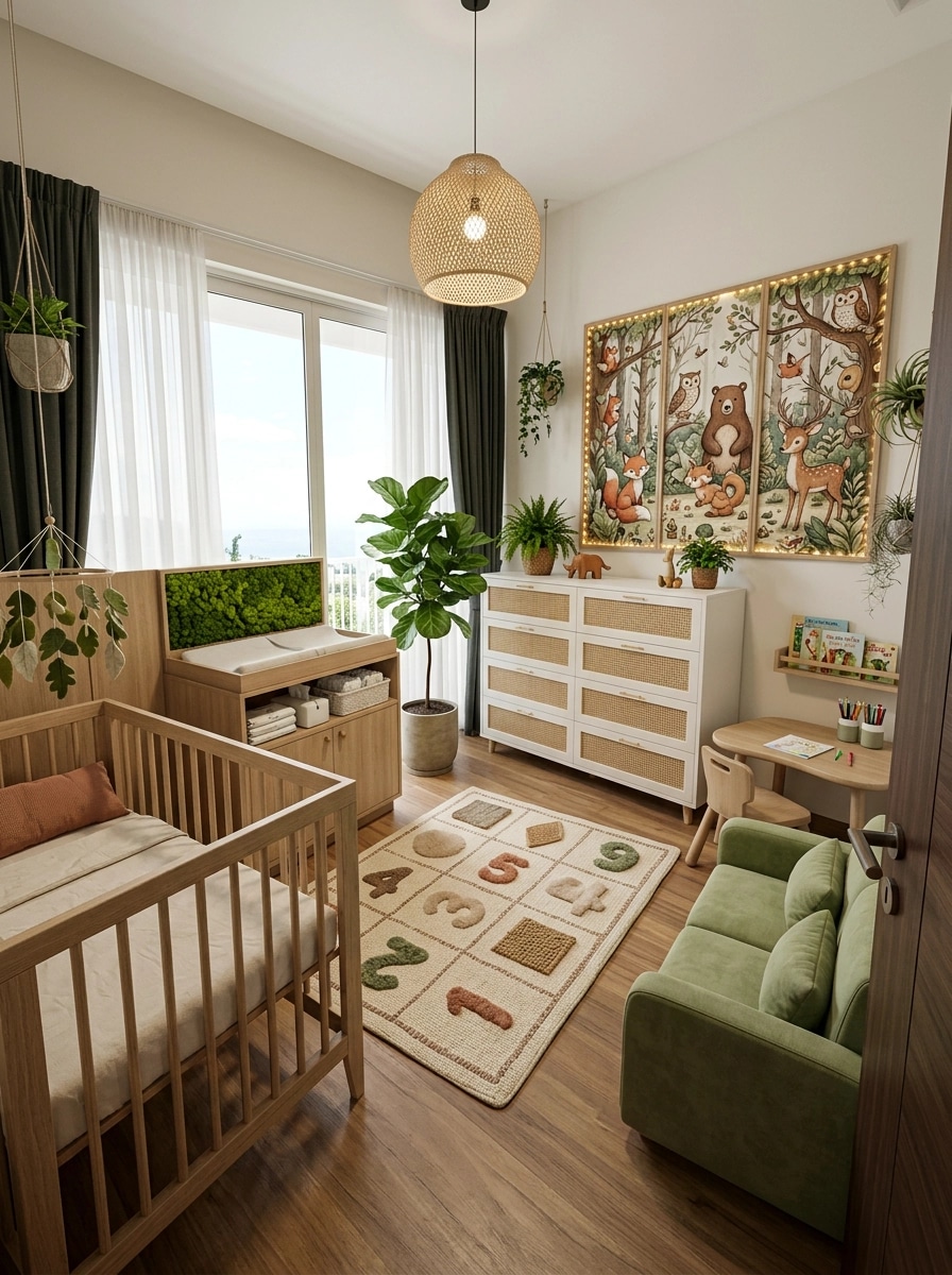 Biophilic Kids Room design — interior photo by GenRoom AI