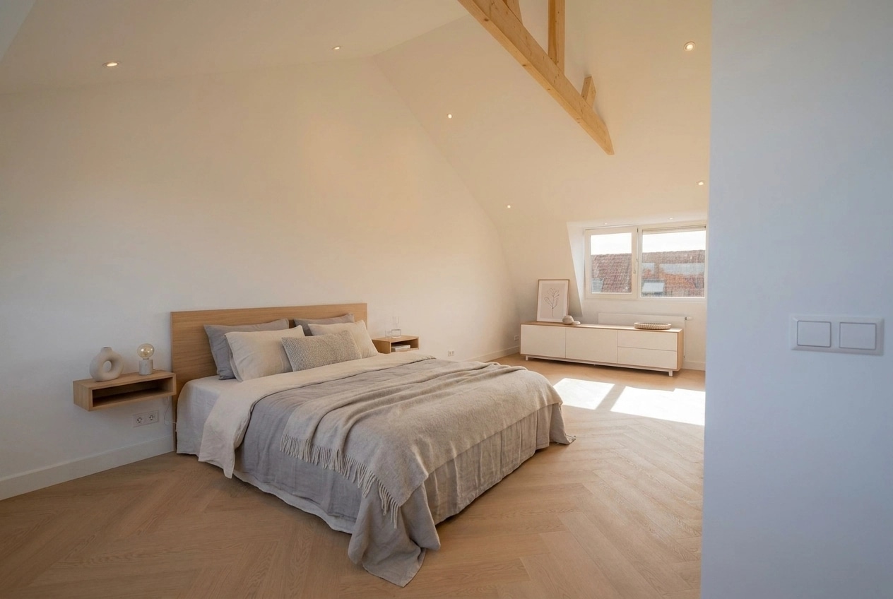 Scandinavian Bedroom design — interior photo by GenRoom AI