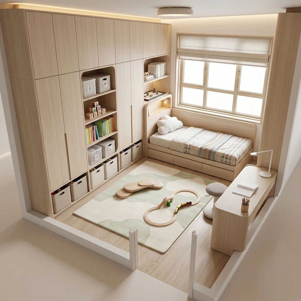 Minimalism Quarto Infantil design — interior photo by GenRoom AI