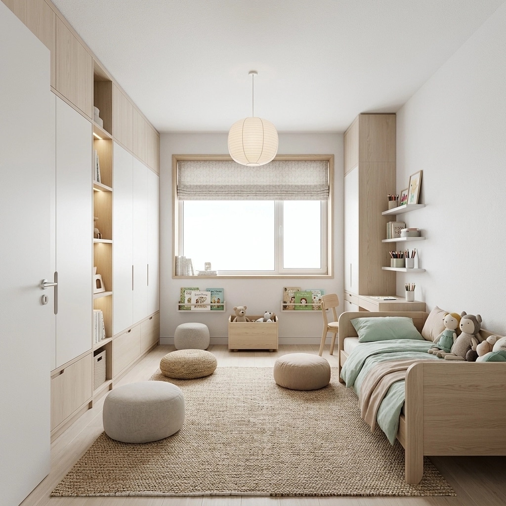 Scandinavian Habitación Infantil design — interior photo by GenRoom AI