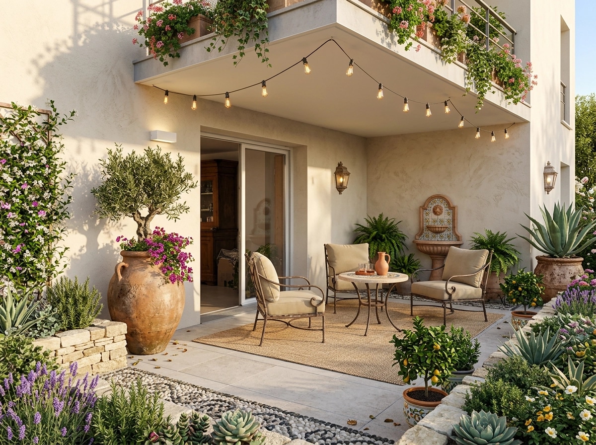 Landscape design in Mediterranean Yard style — Yard by GenRoom AI
