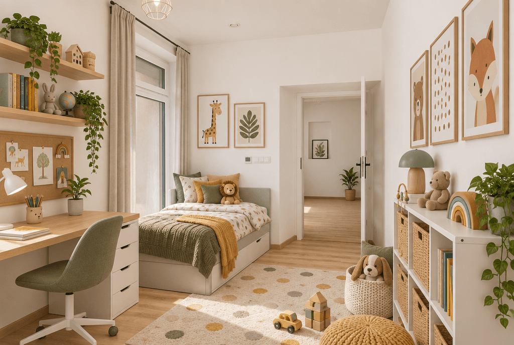 Contemporary Kids Room design — interior photo by GenRoom AI
