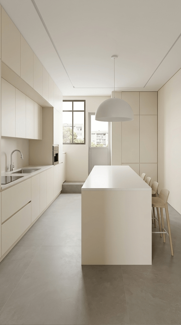 Kitchen interior in Minimalism style — photo by GenRoom AI