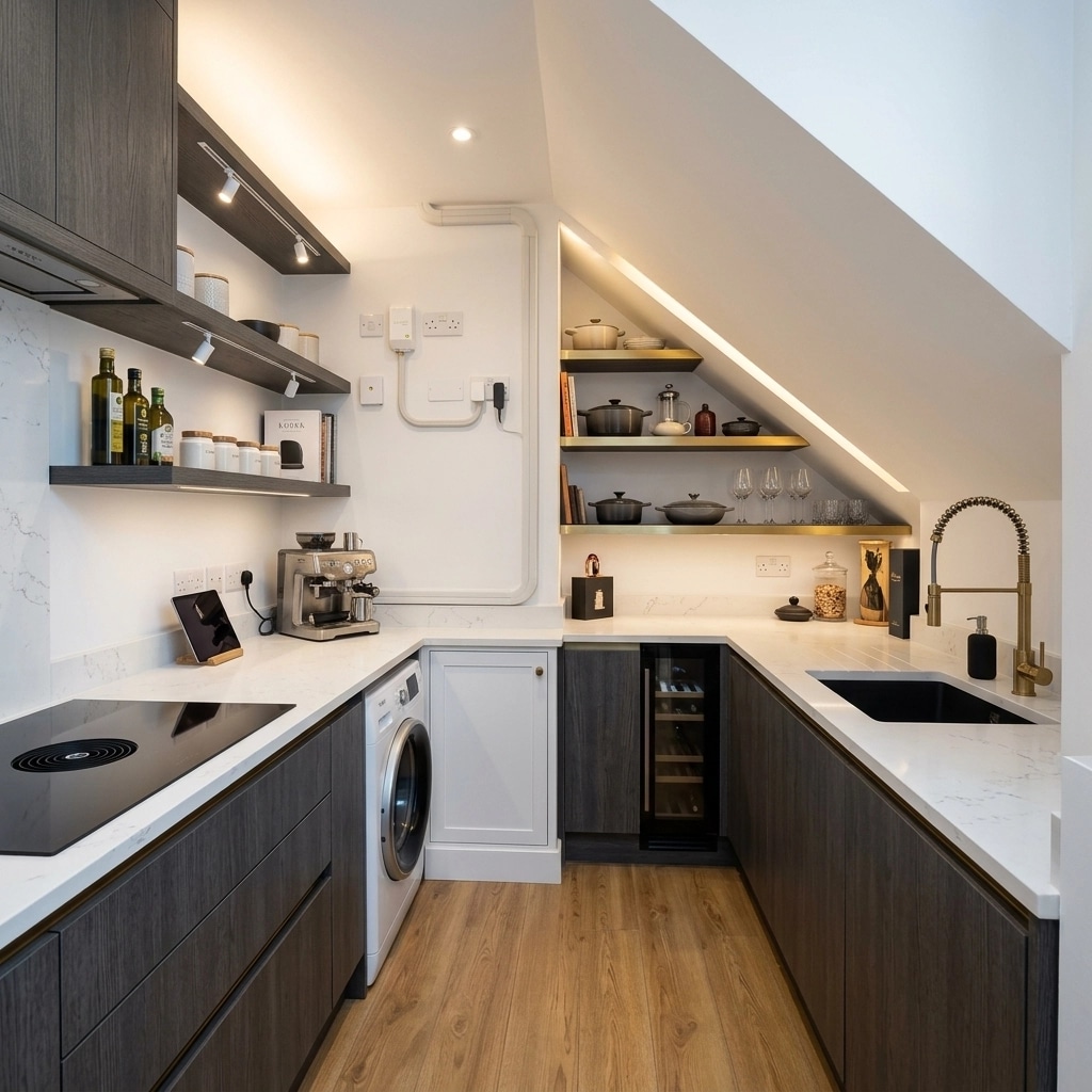 Kitchen interior in Contemporary style — photo by GenRoom AI