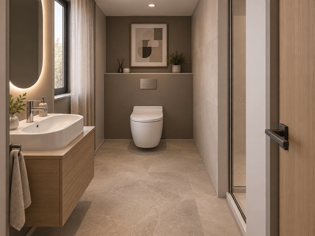 Bathroom interior in Contemporary style — photo by GenRoom AI