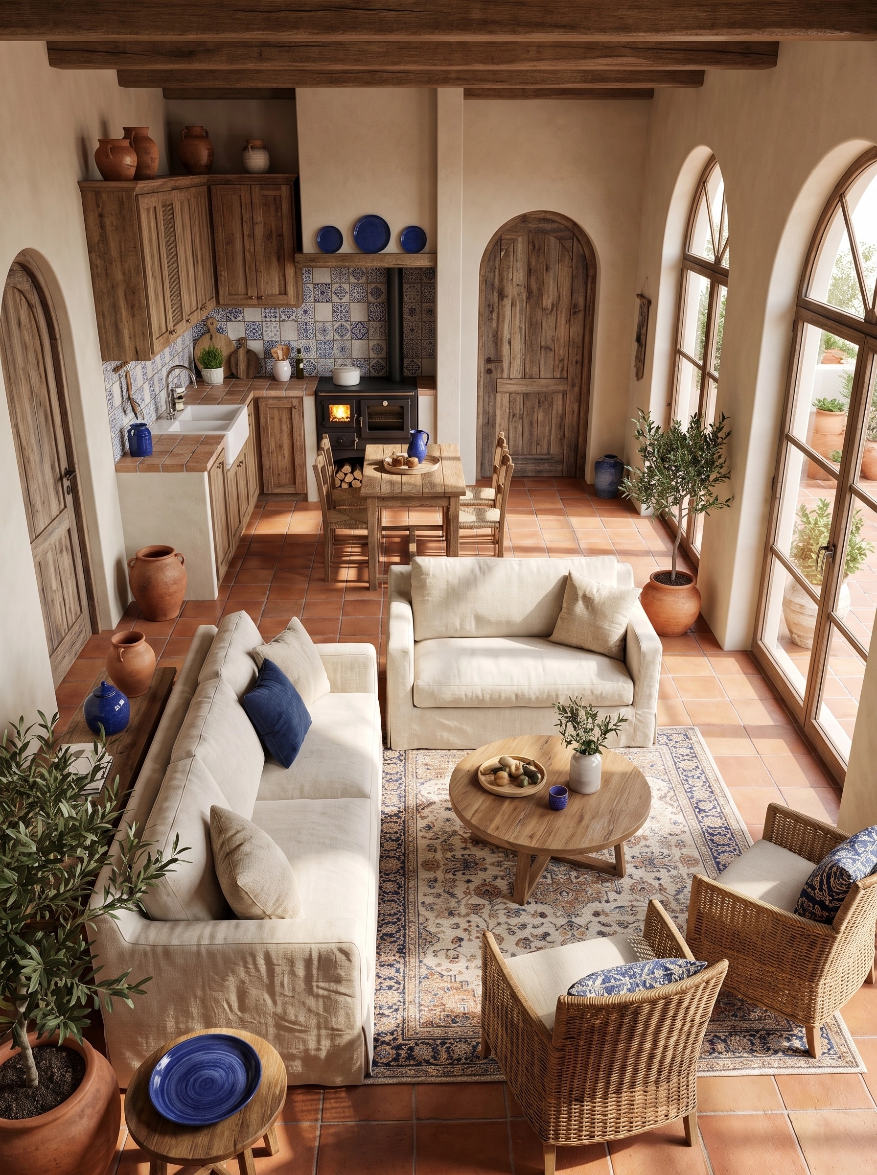 Interior design in Mediterranean style — Living Room by GenRoom AI