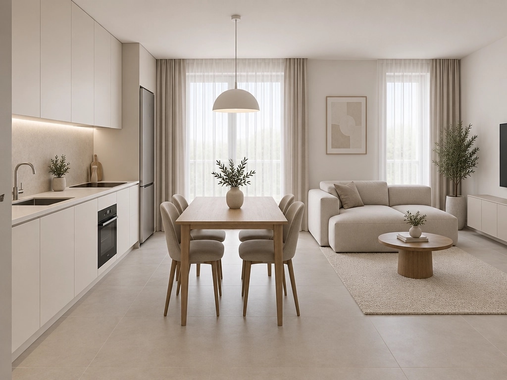 Interior design in Minimalism style — Living Room by GenRoom AI