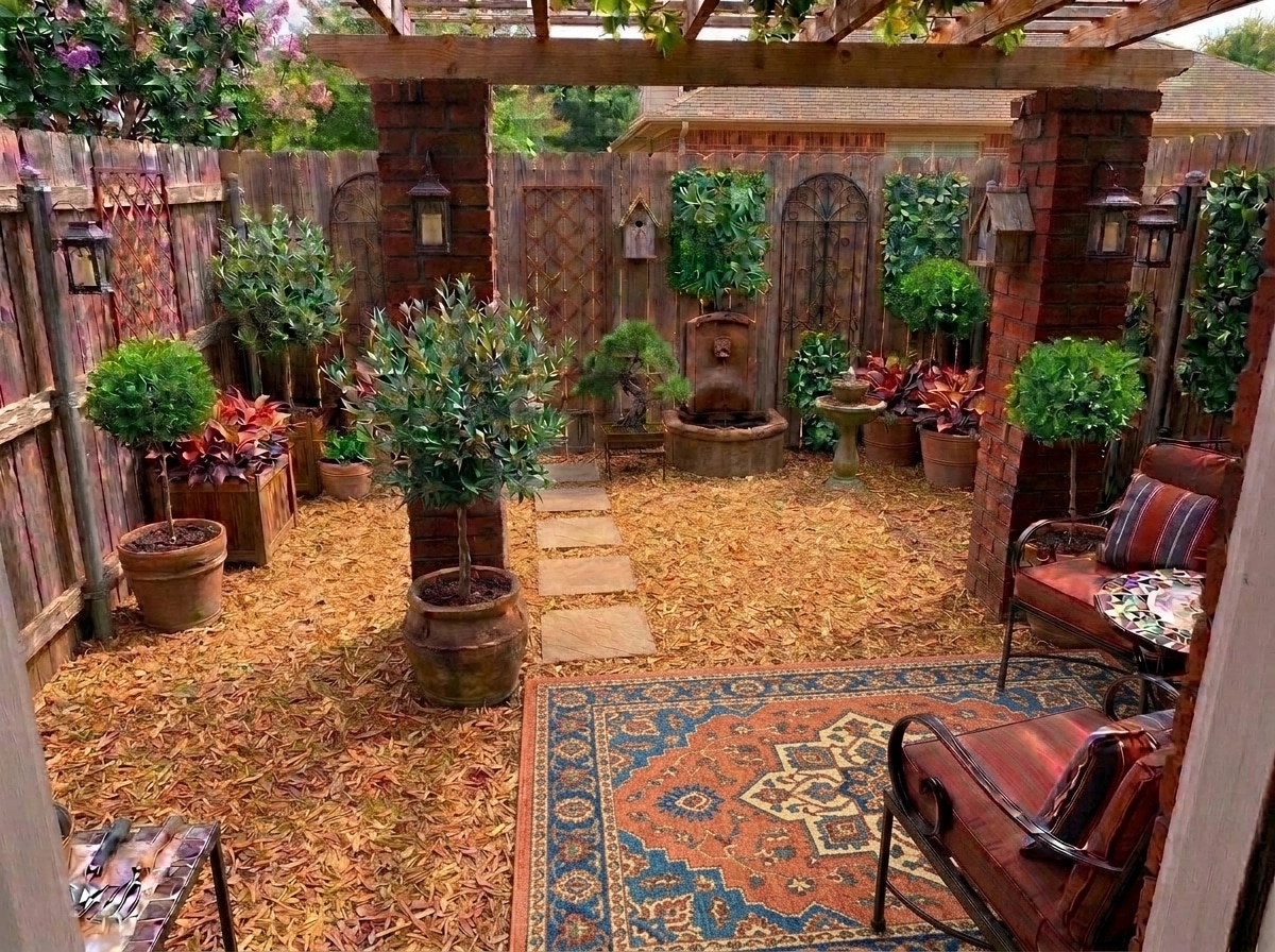 Landscape design in Mediterranean Yard style — Yard by GenRoom AI