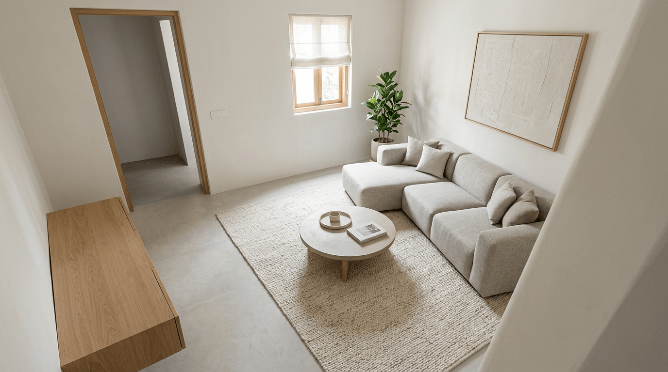 Interior design in Minimalism style — Living Room by GenRoom AI