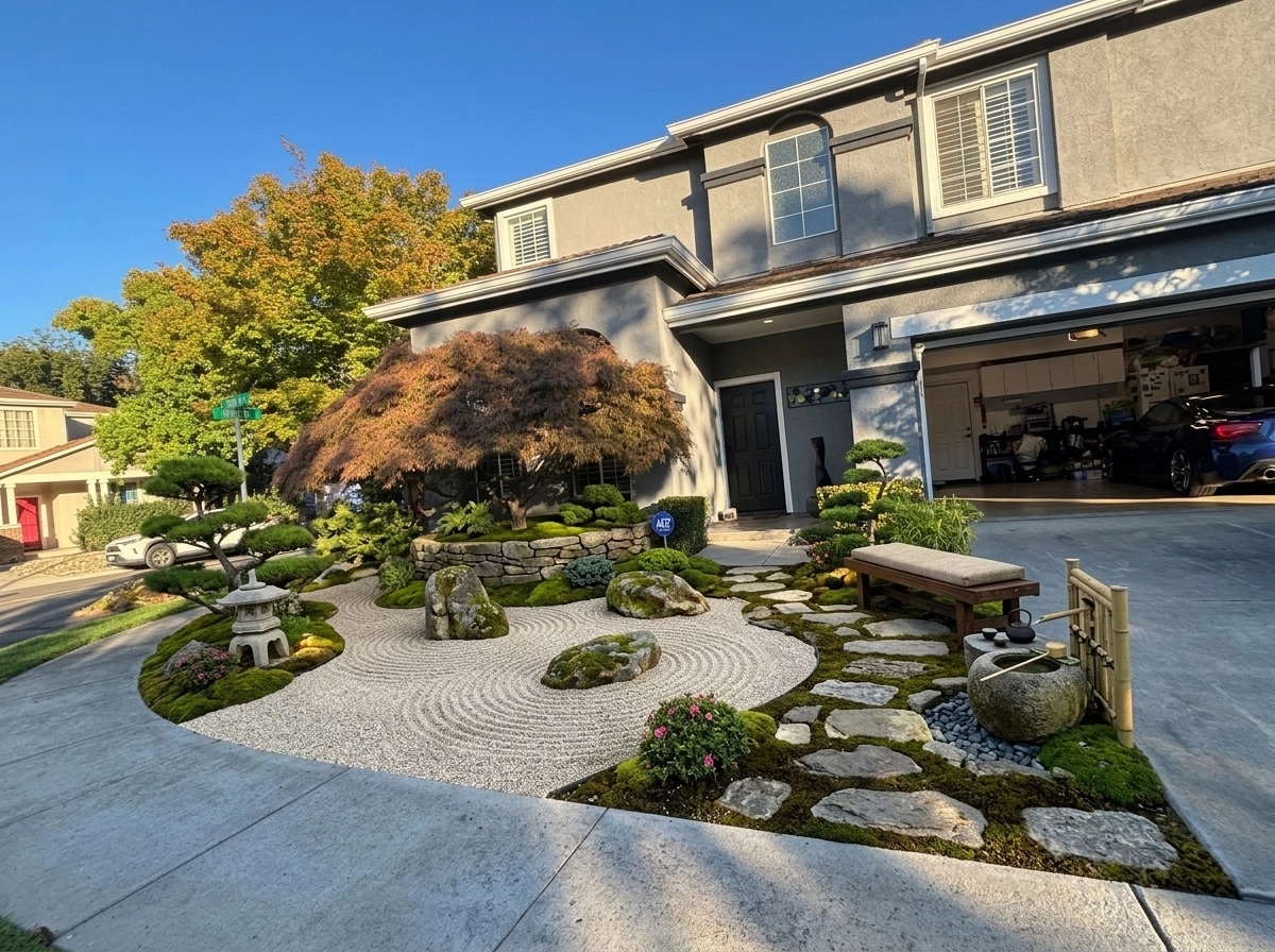 Landschaftsdesign im Japanese Garden-Stil — Garten von GenRoom AI