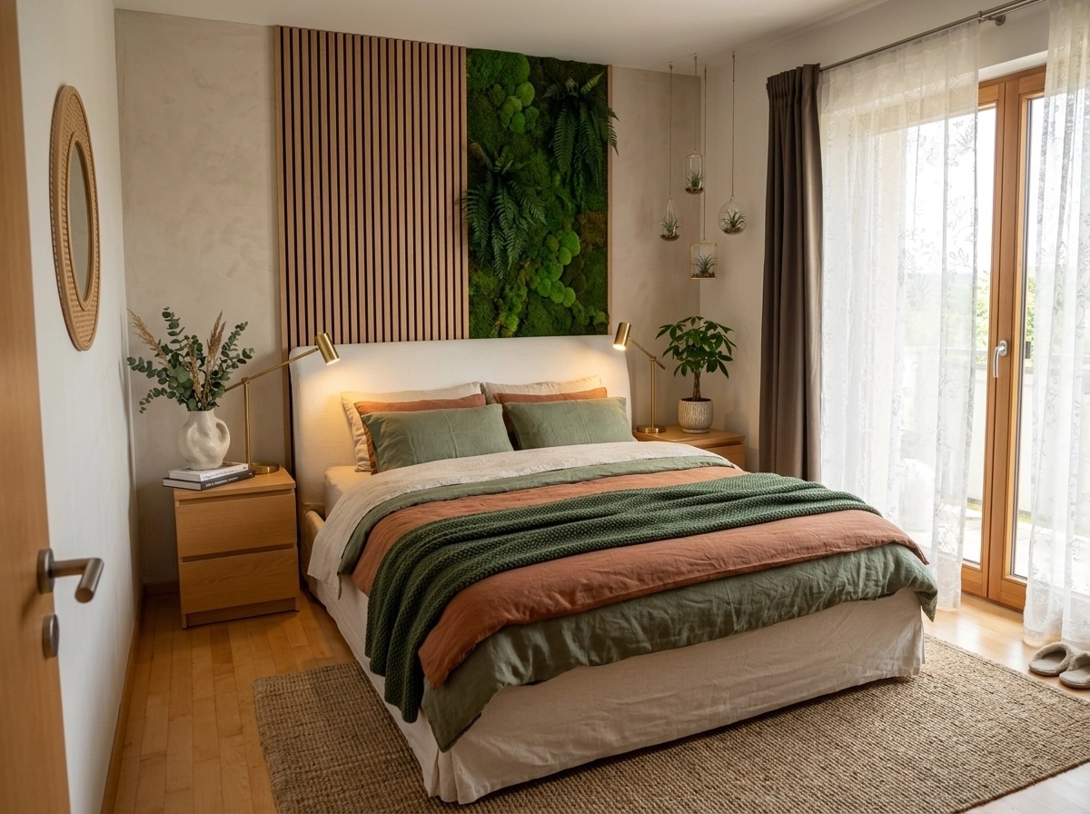 Interior design in Biophilic style — Bedroom by GenRoom AI
