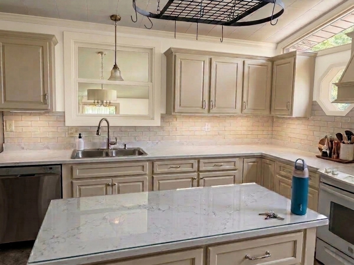 Kitchen interior in Transitional style — photo by GenRoom AI