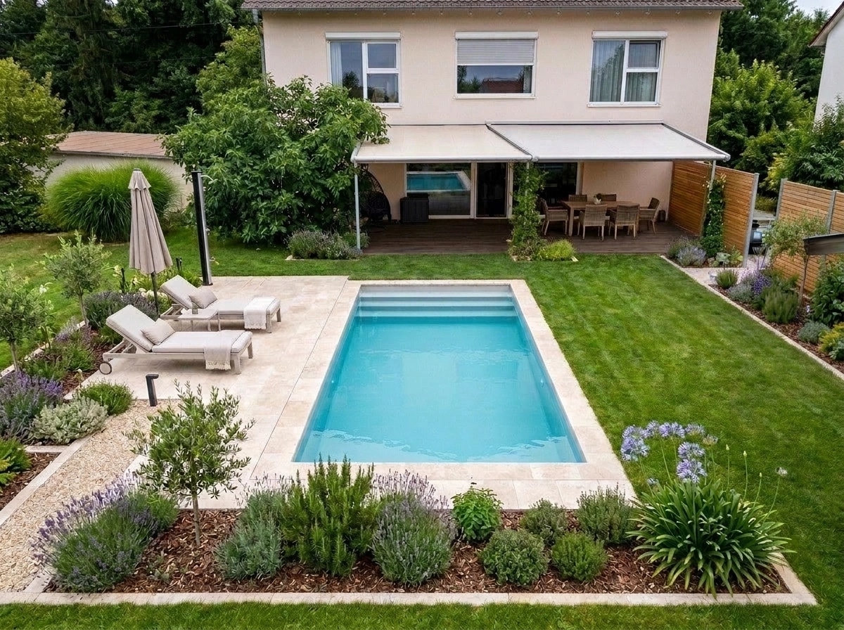 Landscape design in Scandinavian Garden style — Yard by GenRoom AI