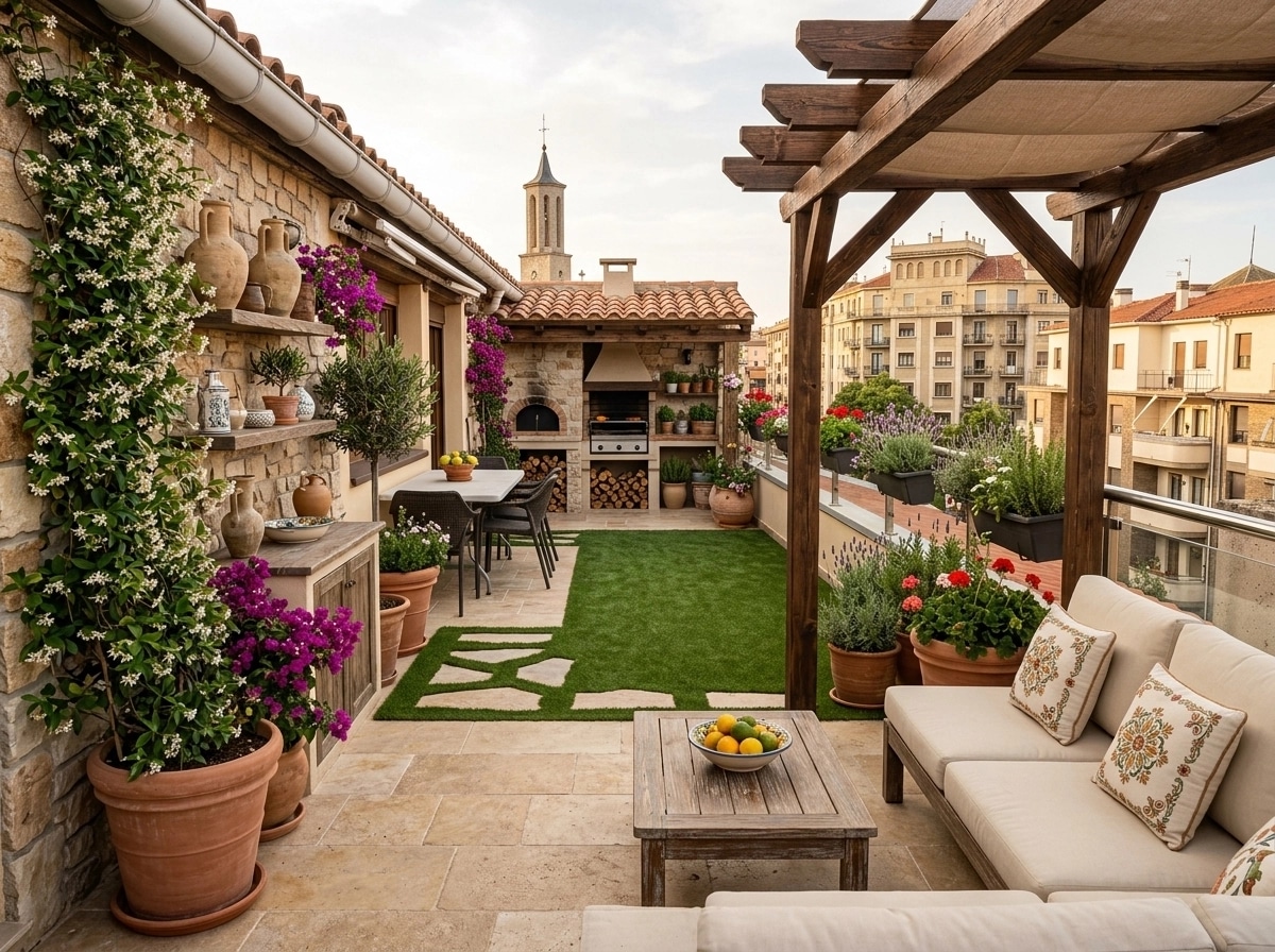 Landscape design in Mediterranean Yard style — Yard by GenRoom AI