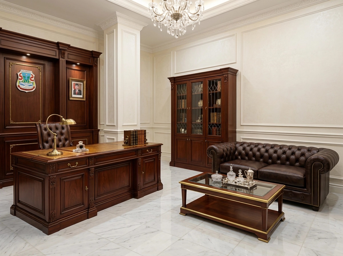 Office interior in Classic style — photo by GenRoom AI