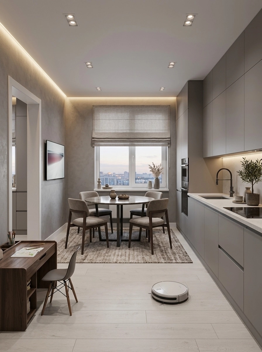 Kitchen interior in Contemporary style — photo by GenRoom AI
