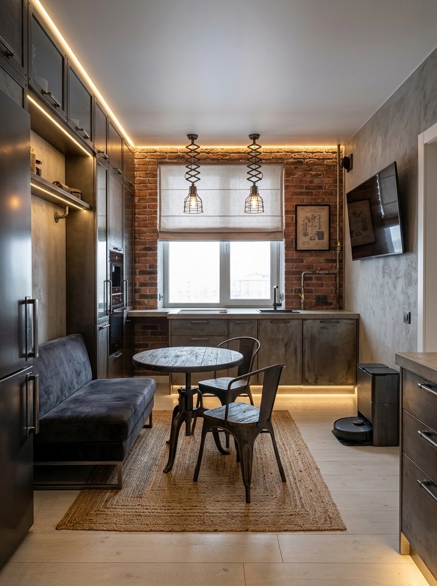 Kitchen interior in Loft / Industrial style — photo by GenRoom AI