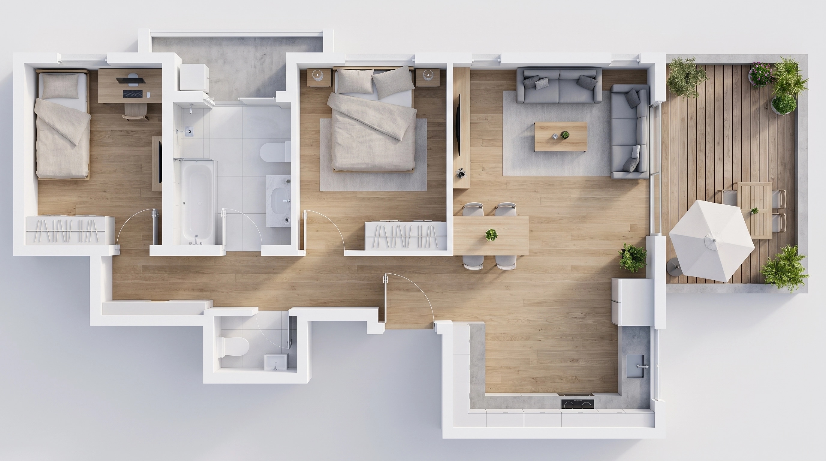 Interior design in Minimalism style — Living Room by GenRoom AI