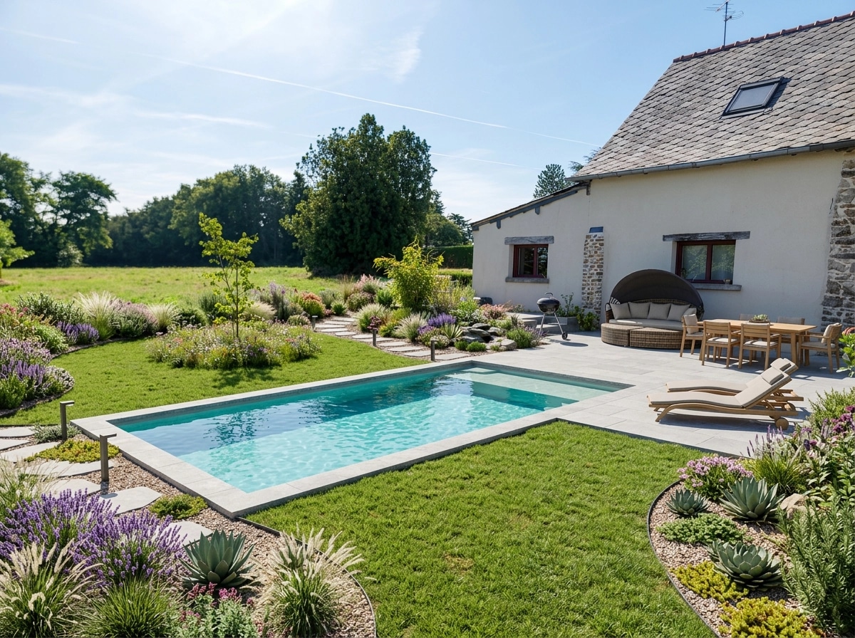 Landscape design in Eco Natural Garden style — Yard by GenRoom AI