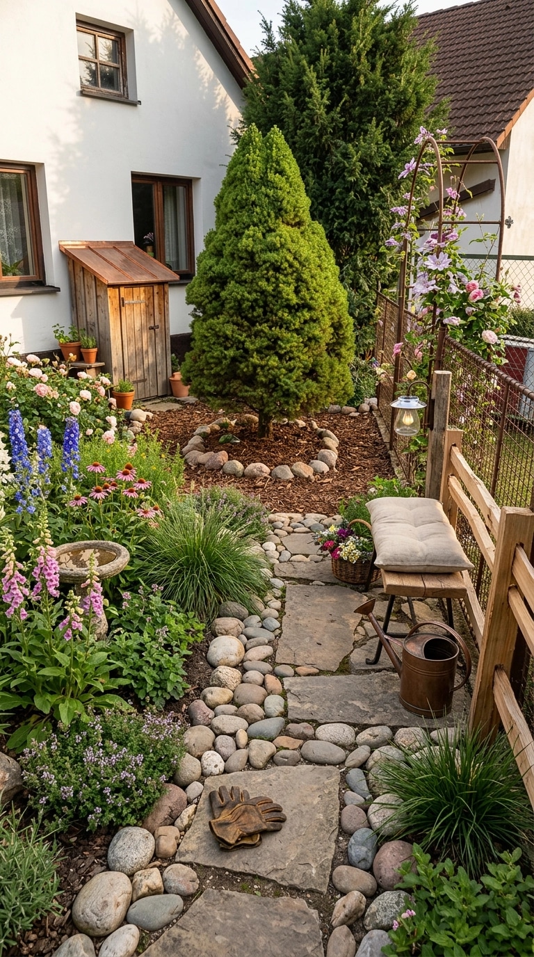 Country Rustic Garden Yard design — yard photo by GenRoom AI