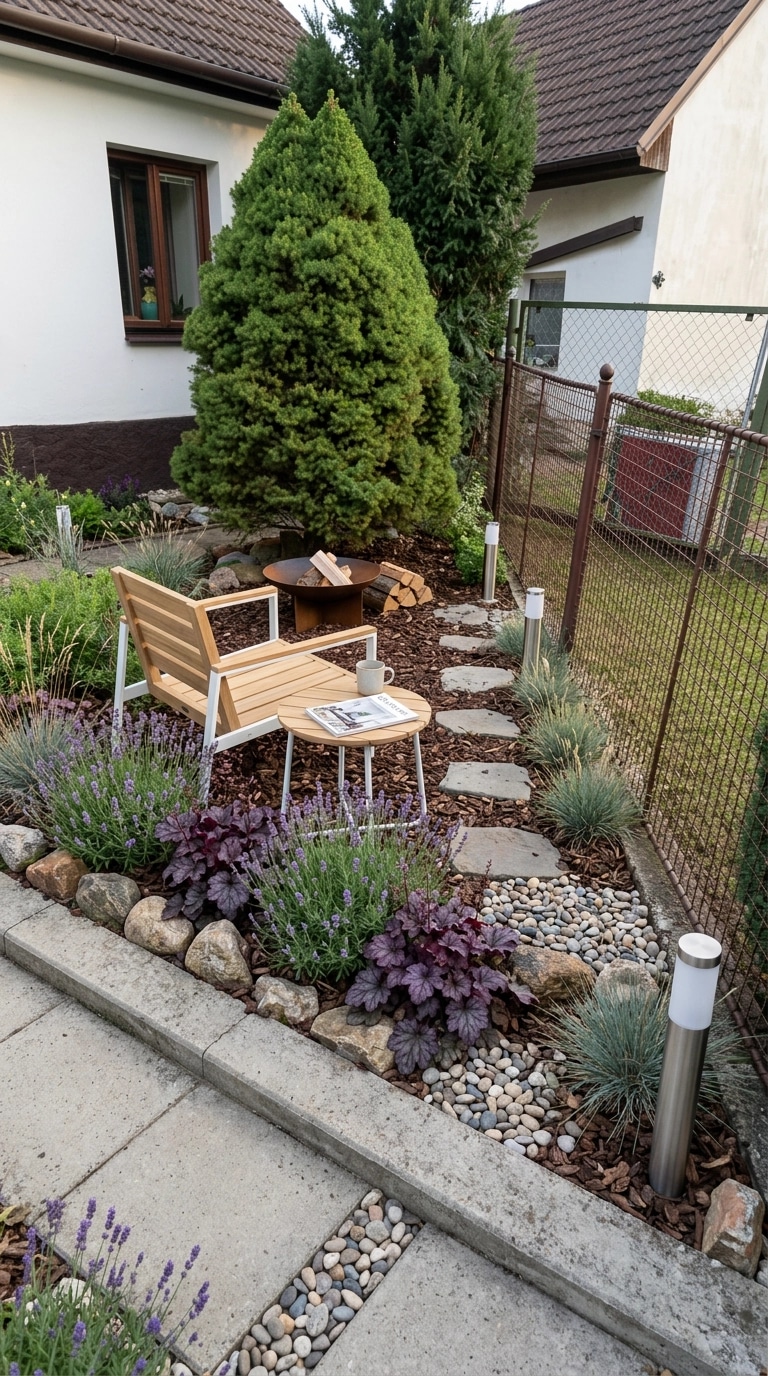 Landscape design in Scandinavian Garden style — Yard by GenRoom AI