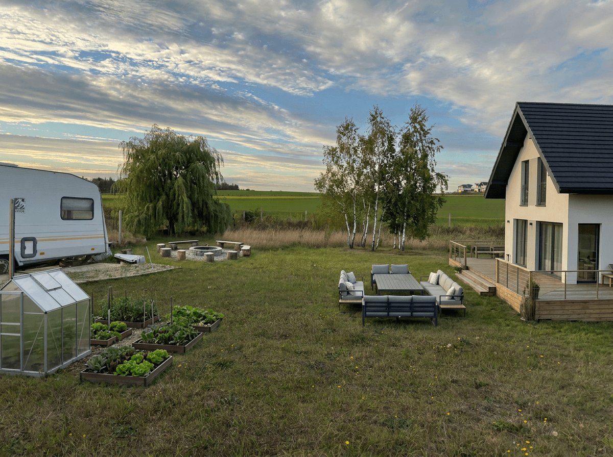 Landscape design in Eco Natural Garden style — Yard by GenRoom AI