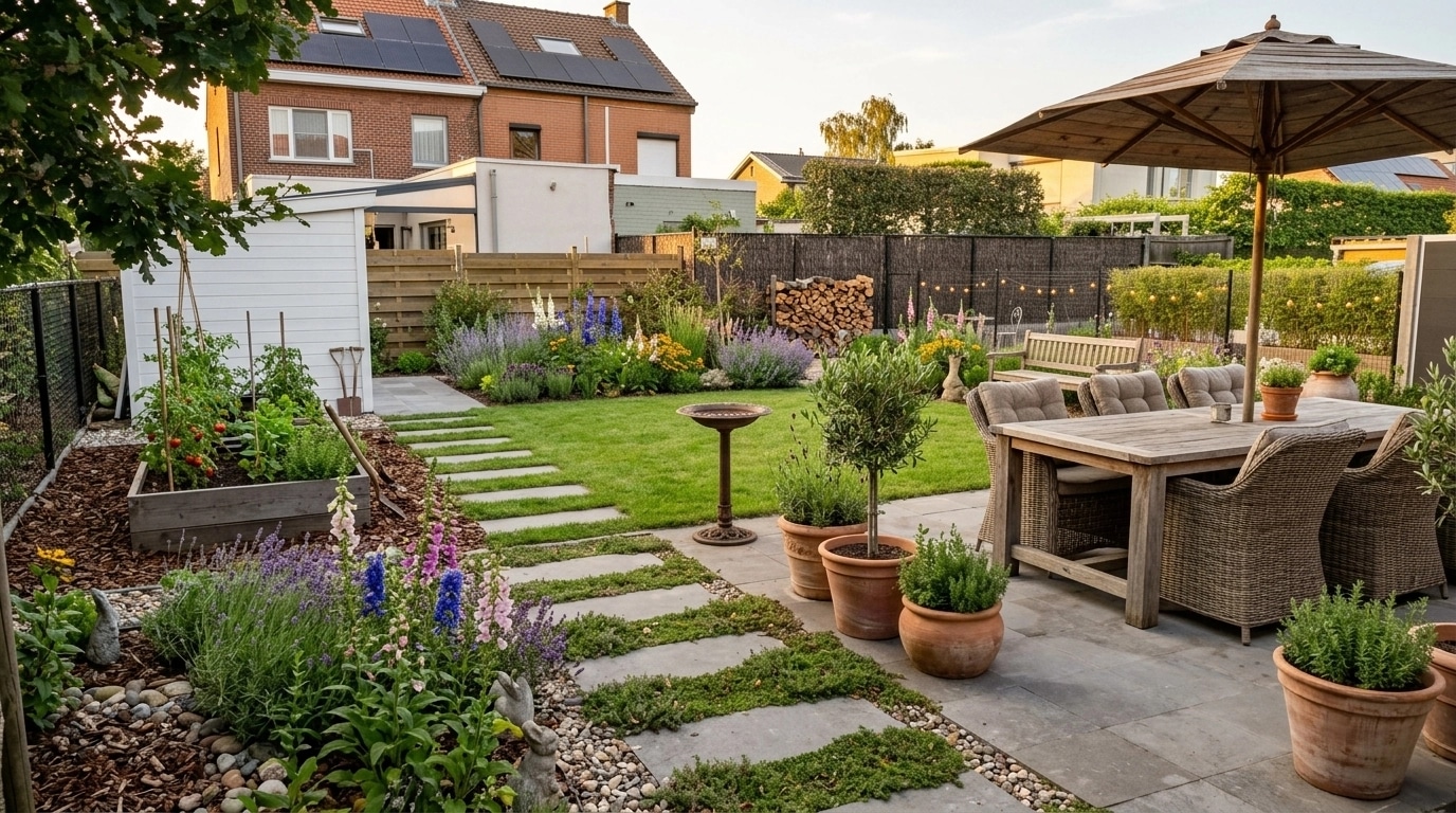 Country Rustic Garden Yard design — yard photo by GenRoom AI