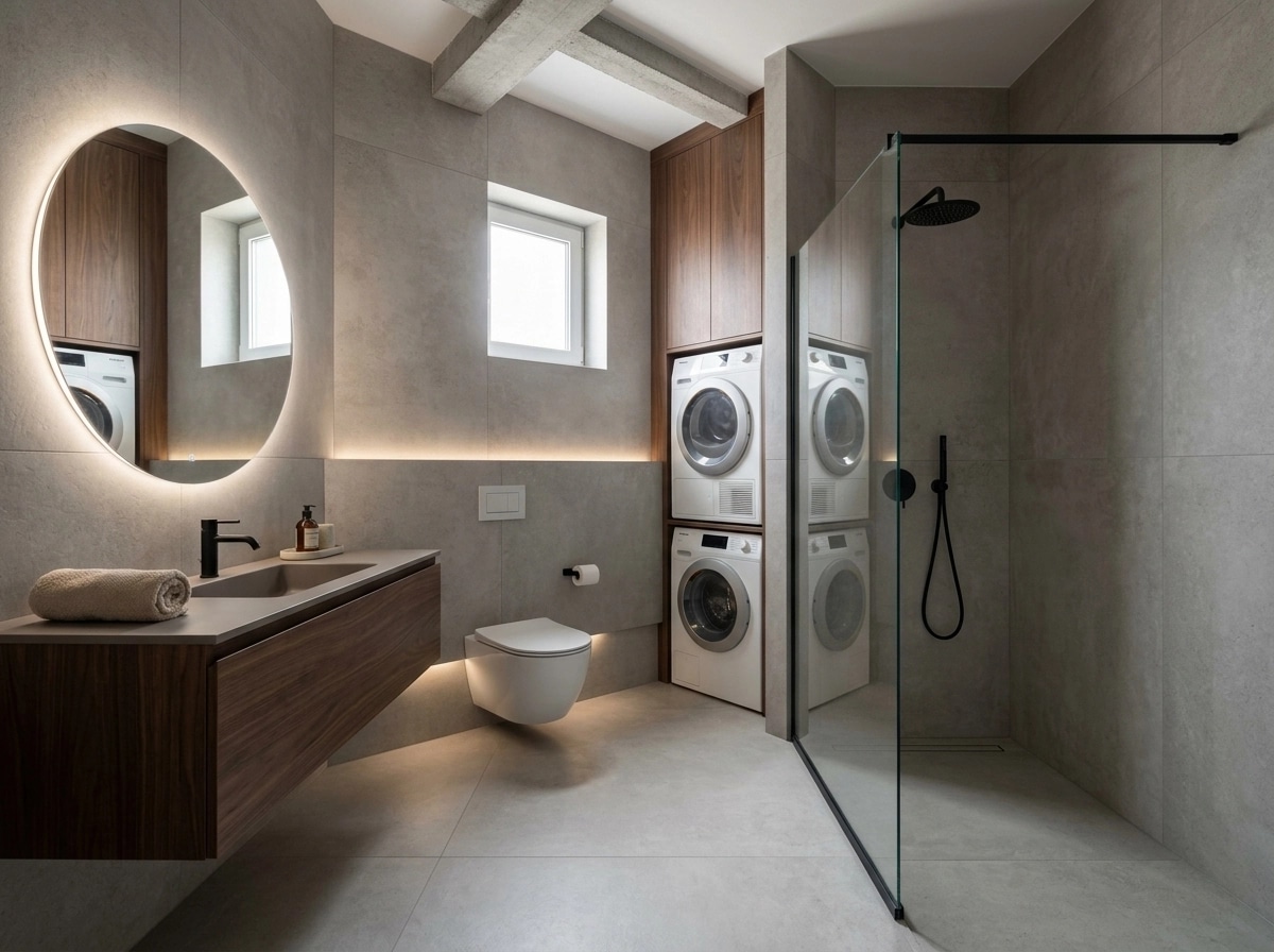 Minimalism Bathroom design — interior photo by GenRoom AI