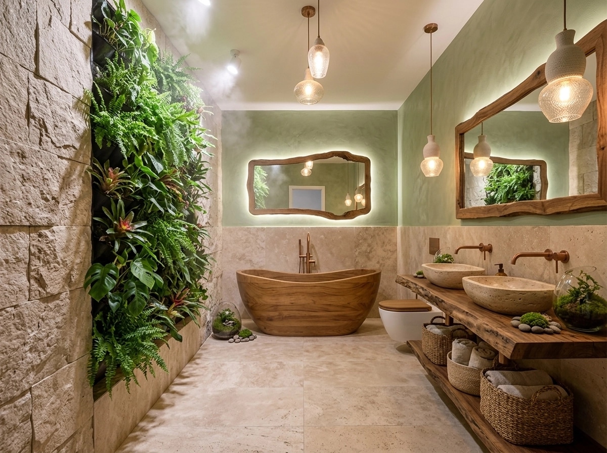Biophilic Bathroom design — interior photo by GenRoom AI