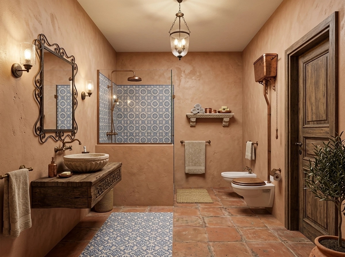 Mediterranean Bathroom design — interior photo by GenRoom AI