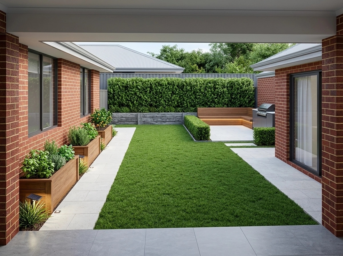 Landscape design in Contemporary Yard style — Yard by GenRoom AI