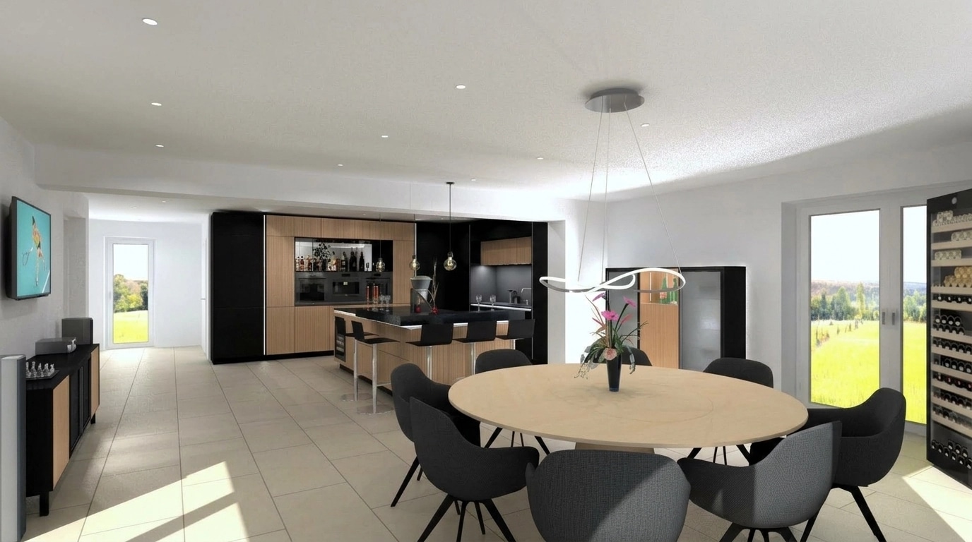 Kitchen interior in no_style style — photo by GenRoom AI