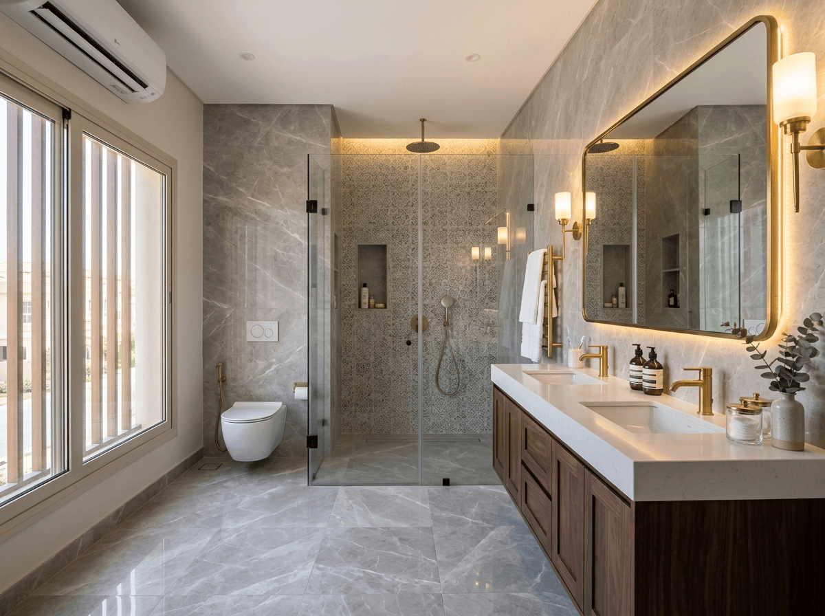 Bathroom interior in no_style style — photo by GenRoom AI