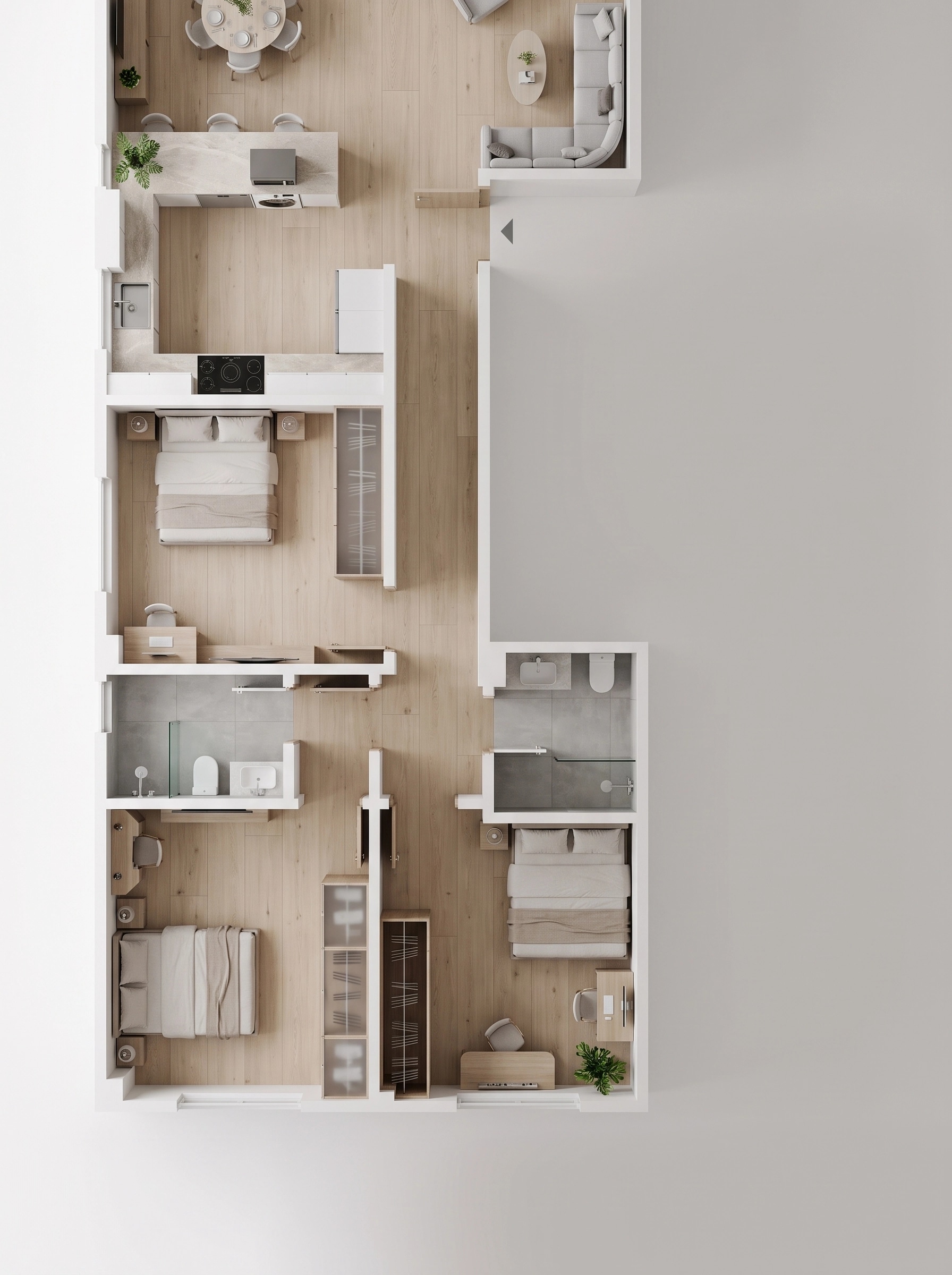 Minimalism Living Room design — interior photo by GenRoom AI