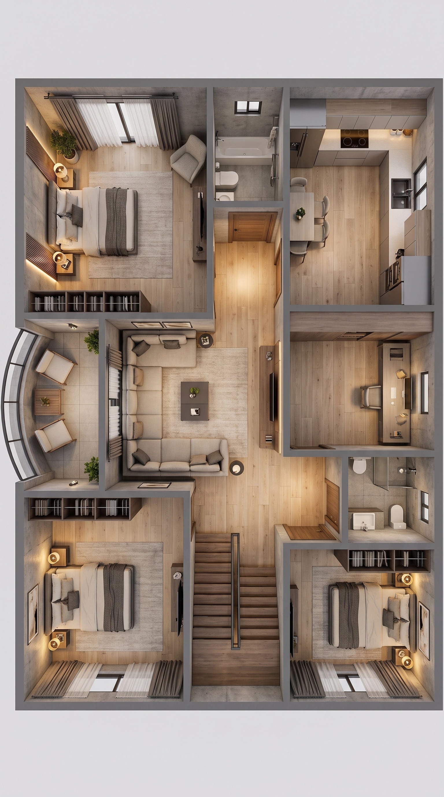 Interior design in Contemporary style — Living Room by GenRoom AI