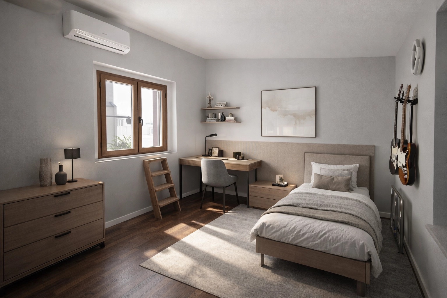 Contemporary Bedroom design — interior photo by GenRoom AI