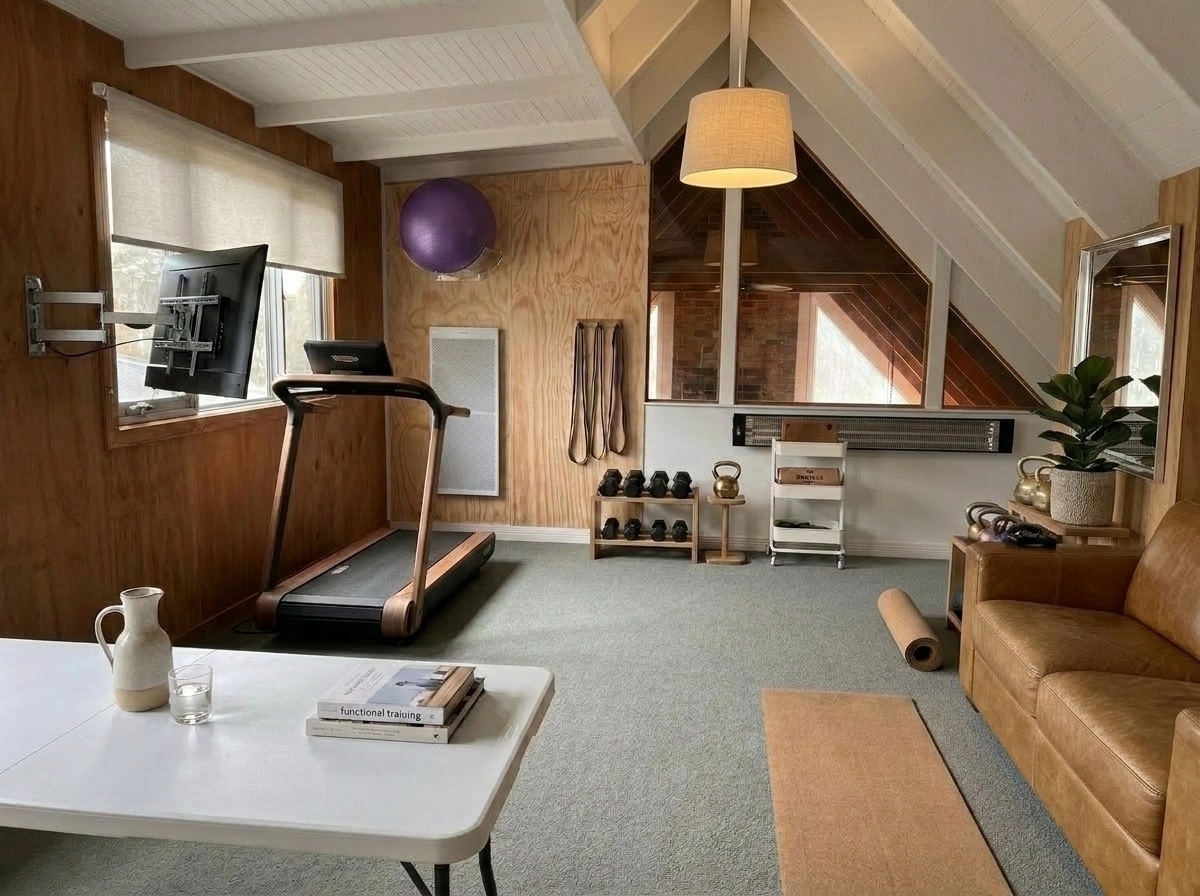 Interior design in Scandinavian style — gym by GenRoom AI