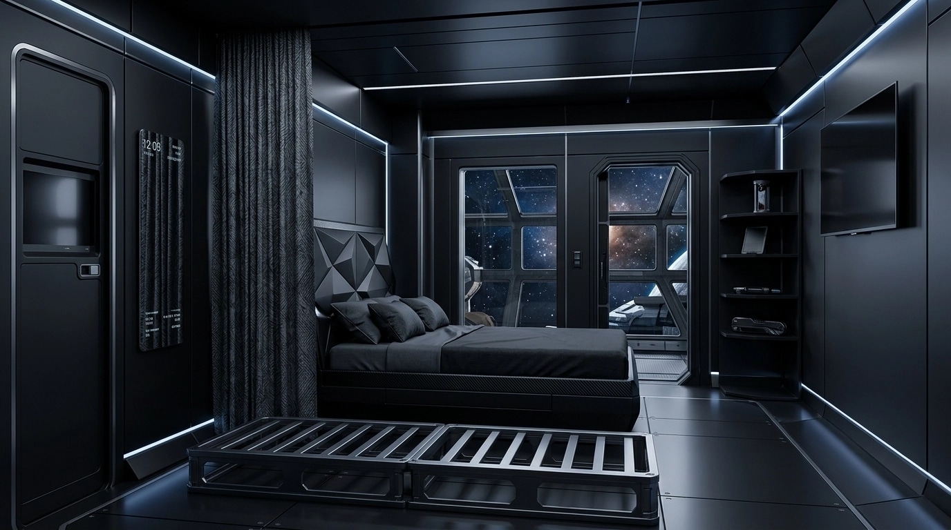 Interior design in Blacktec style — Bedroom by GenRoom AI