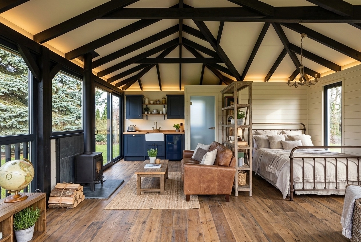 Interior design in Modern Farmhouse style — studio by GenRoom AI