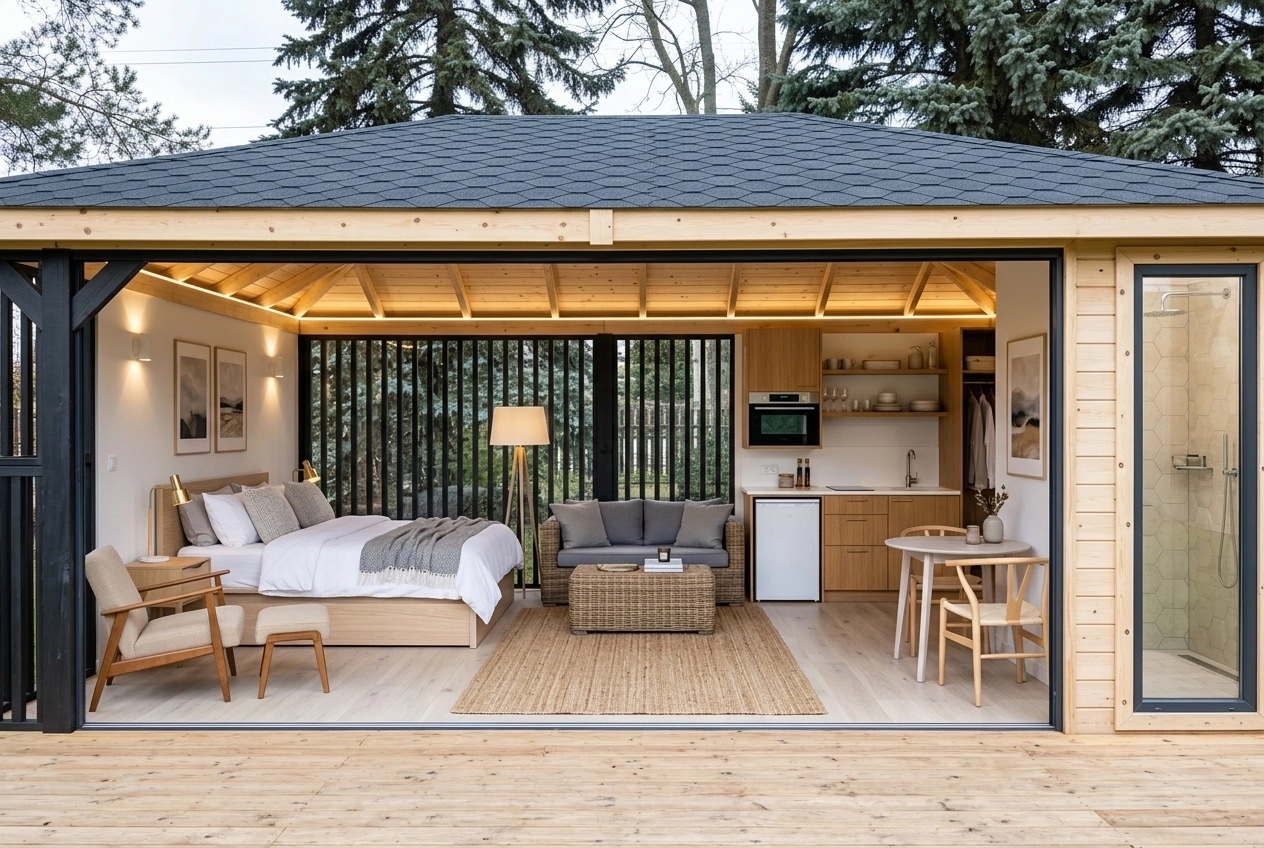 Interior design in Scandinavian style — studio by GenRoom AI
