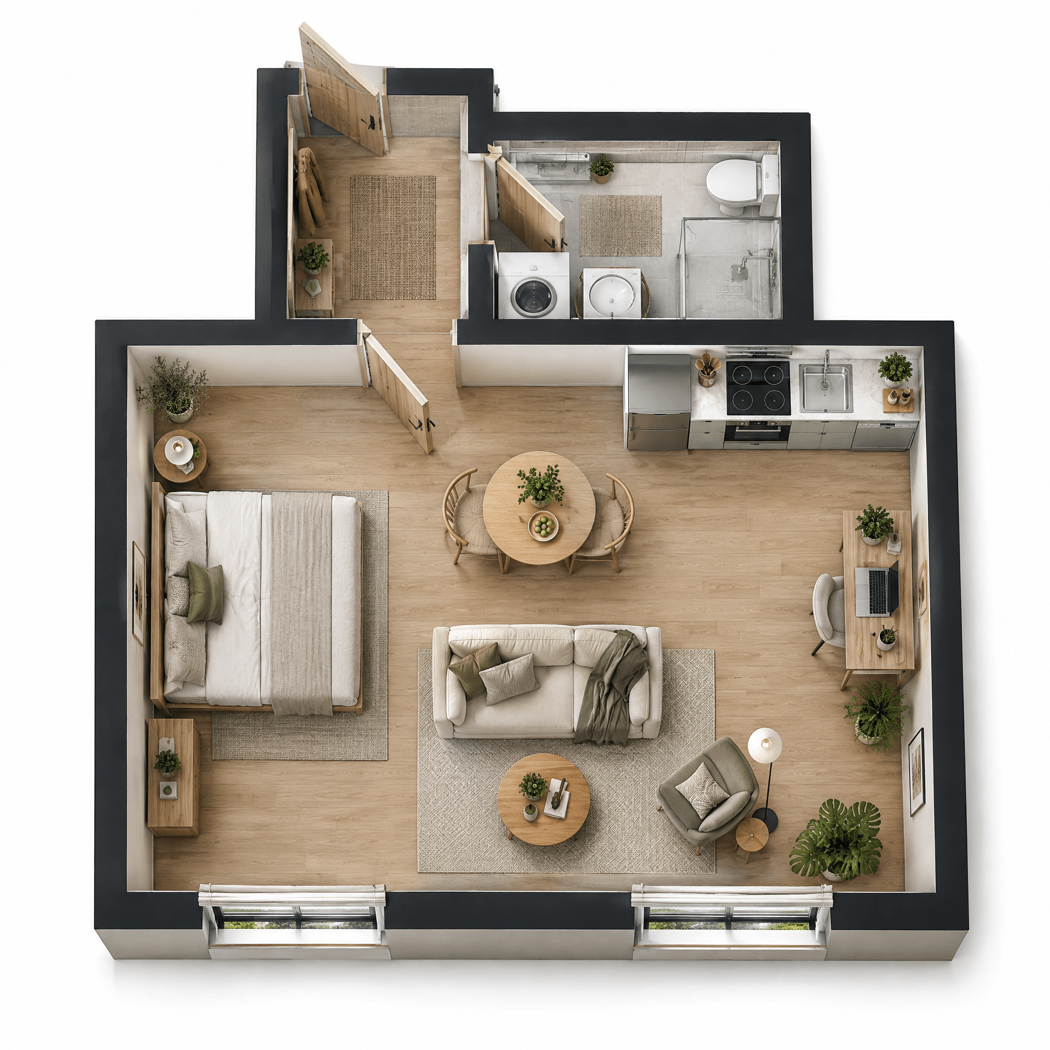 Design d'intérieur en style Scandinavian — Salon par GenRoom AI