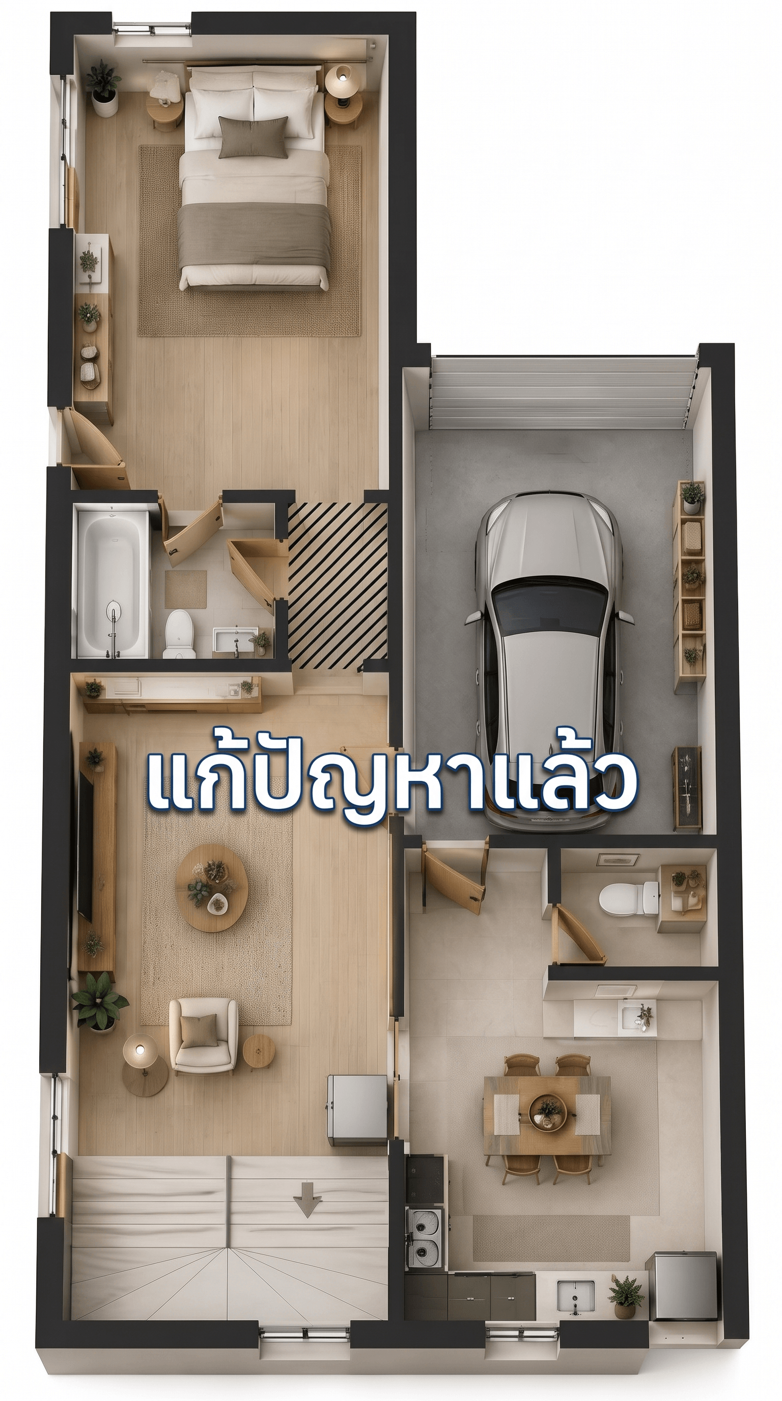 Interior design in Japandi style — Living Room by GenRoom AI
