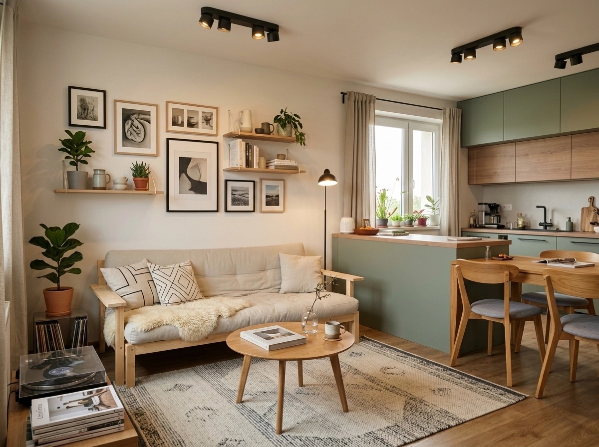Scandinavian Living Room design — interior photo by GenRoom AI