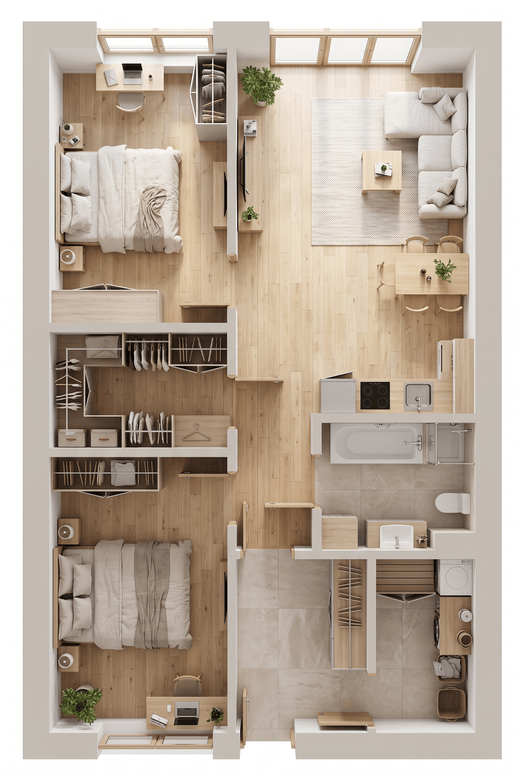 Interior design in Scandinavian style — Living Room by GenRoom AI
