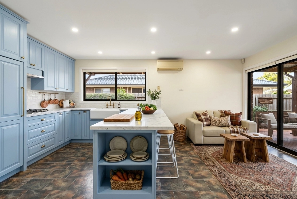 Modern Farmhouse Kitchen design — interior photo by GenRoom AI