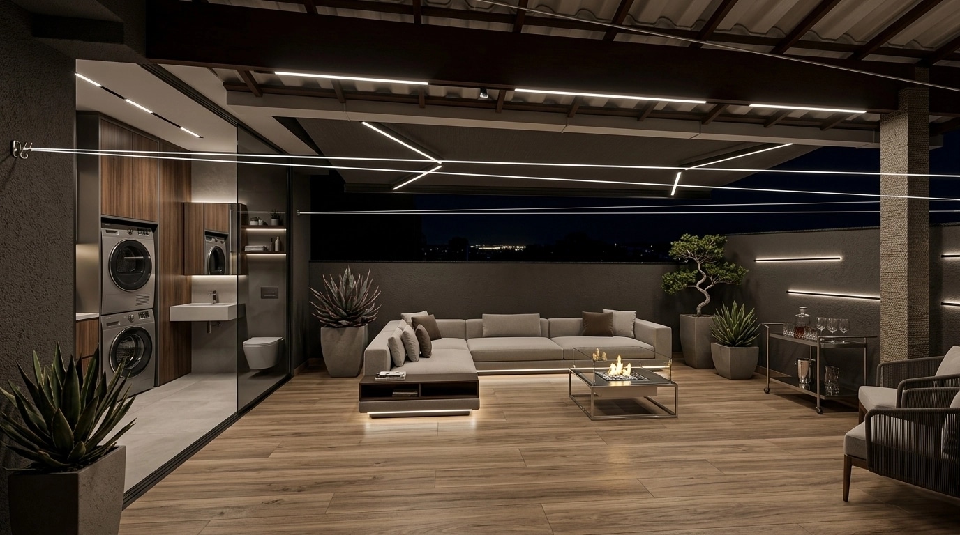 Interior design in Contemporary style — terrace by GenRoom AI
