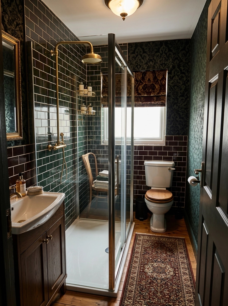 Bathroom interior in British style — photo by GenRoom AI